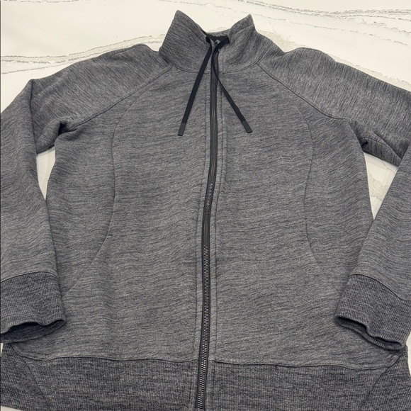 lululemon athletica Tops - Lululemon Full Zip Mock Huddle and Hustle Jacket Gray Size 12